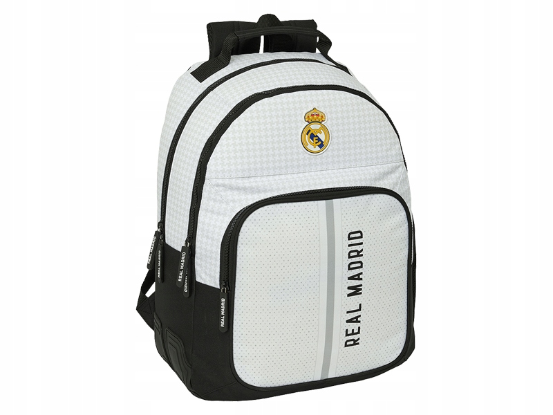 Duży Plecak Szkolny 42 CM Real Madryt 3 Komorowy Sezon 24/25 White