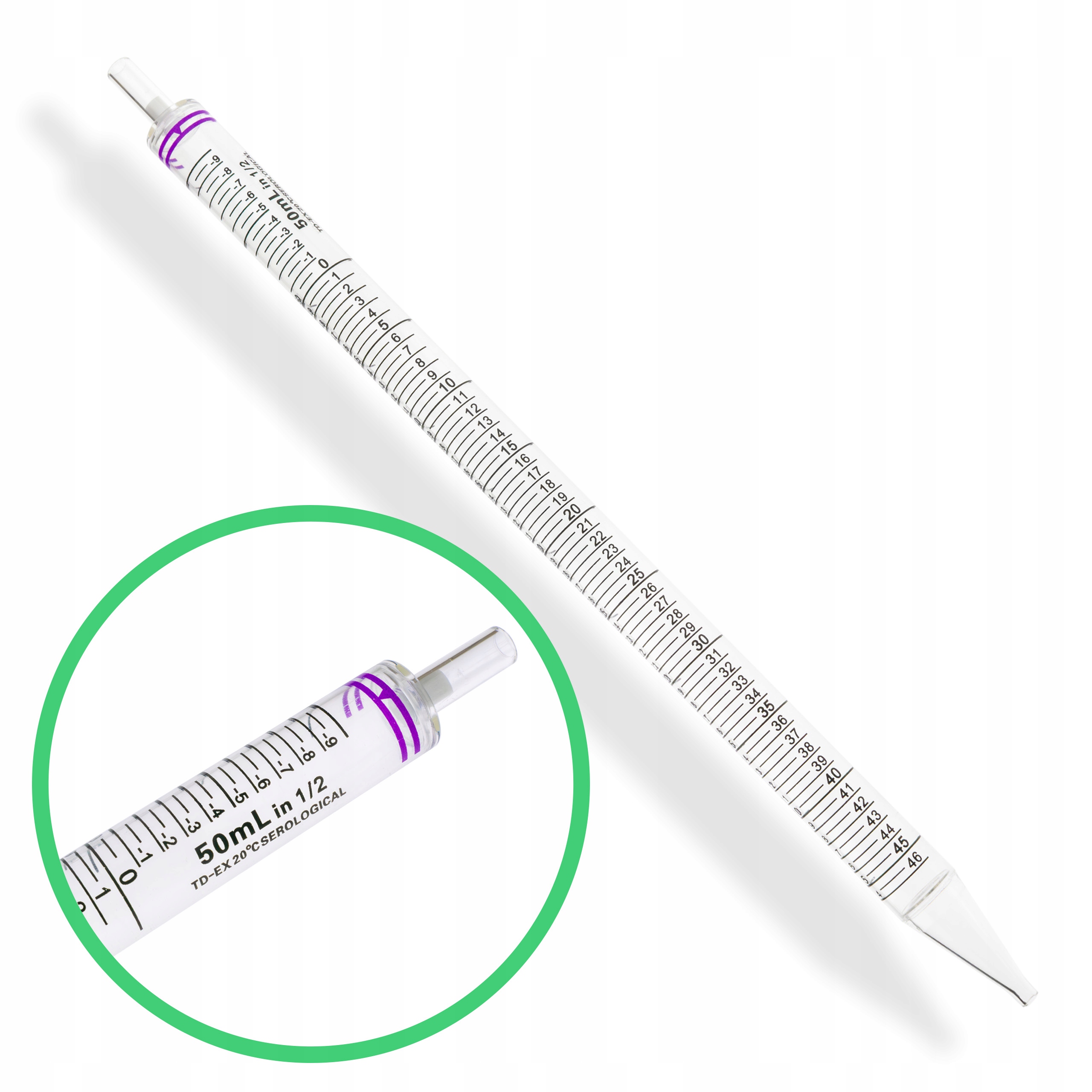 Pipeta serologiczna wielomiarowa z Ps 50 ml ze skalą i filtrem sterylna x10