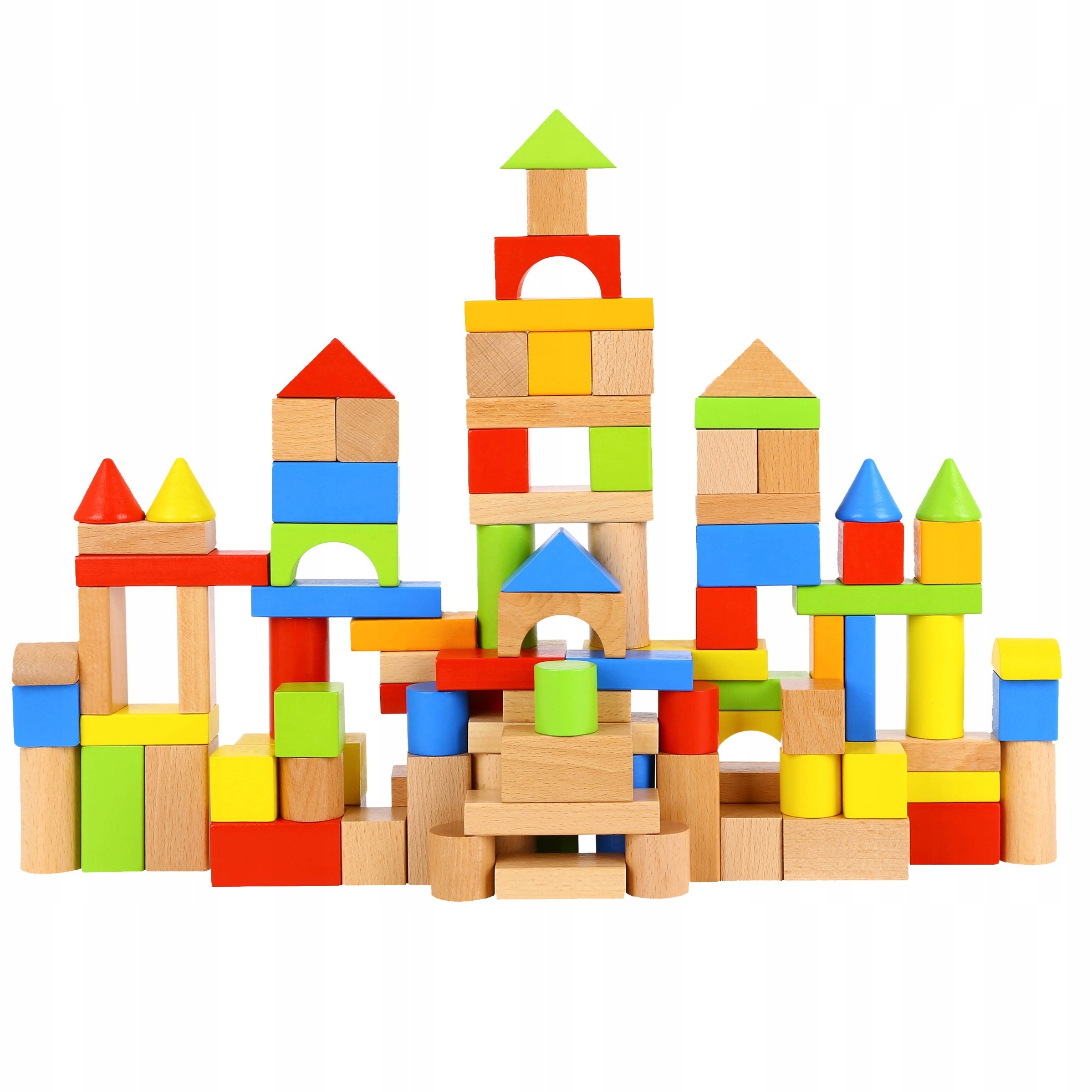 

Tooky Toy Zestaw Drewnianych Klocków w Wiaderku