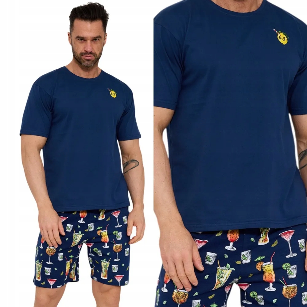 Pánské Pyžamo Cornette 326 Fresh XXL 52 Tmavě modrá