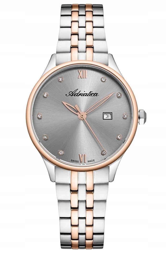 Nové Originální dámské hodinky Adriatica A3547.R187Q stříbrné zirkony
