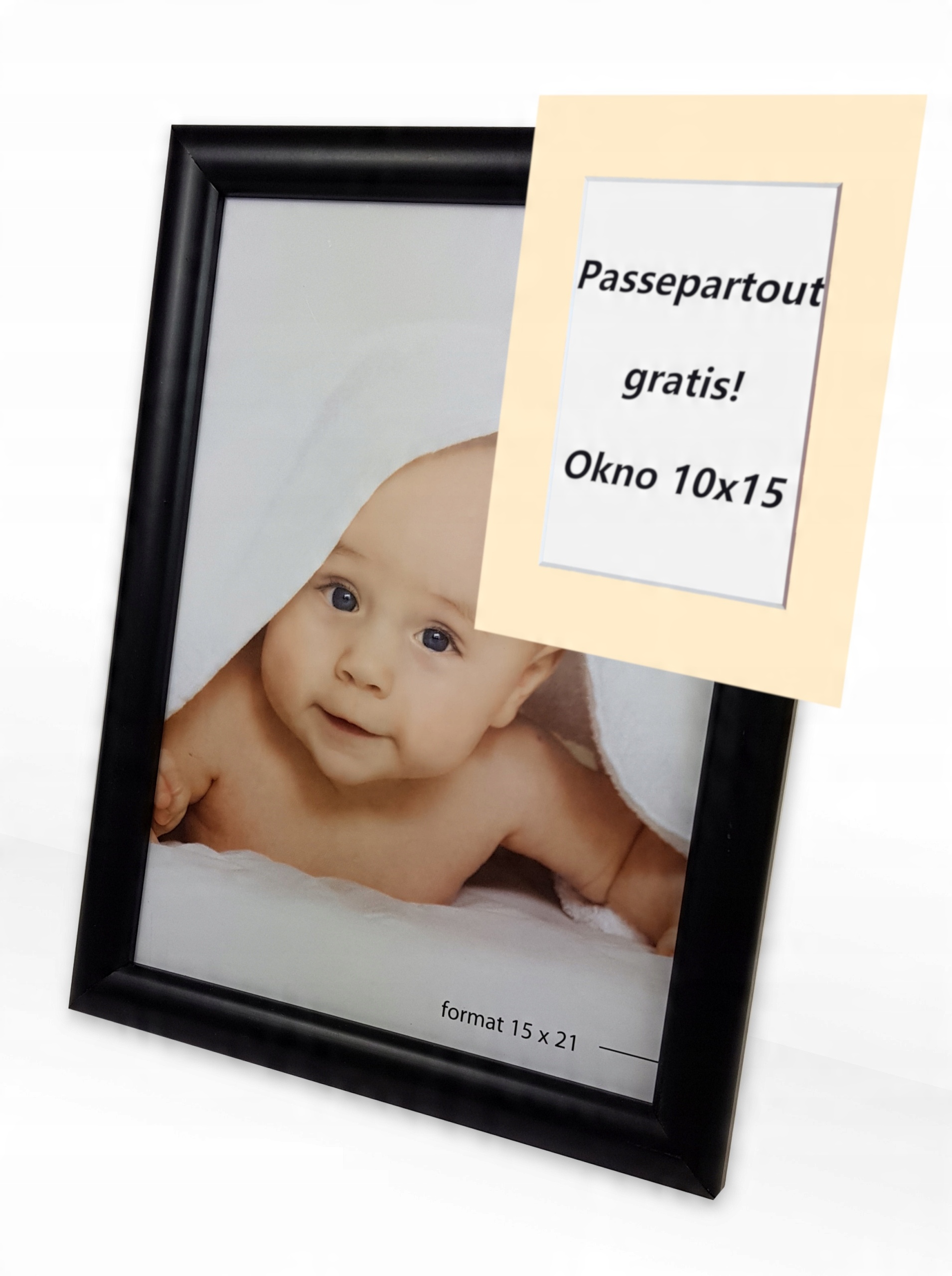 

Ramka 15X21 + Passe-partout na zdjęcia 10X15 Bona