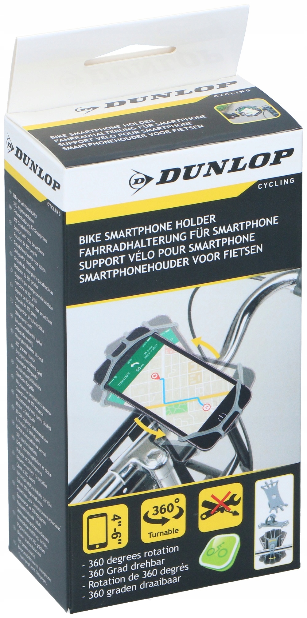 DUNLOP Uchwyt Rowerowy na TELEFON - szary