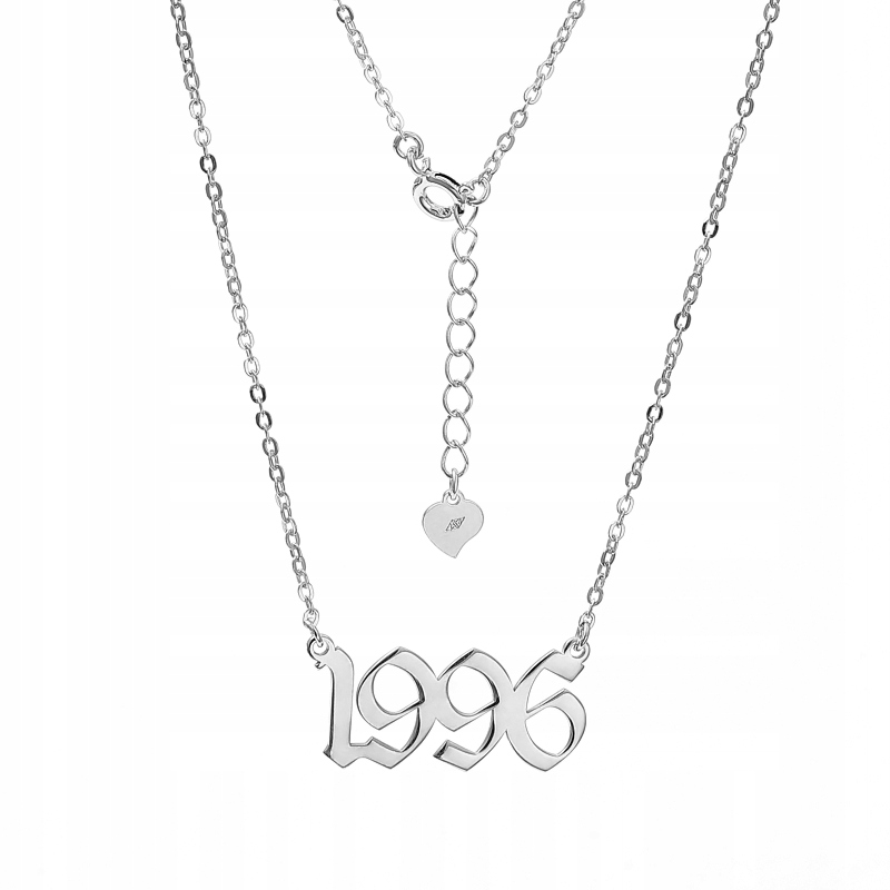 Stříbrný náhrdelník Ag 925 s datem narození 1996