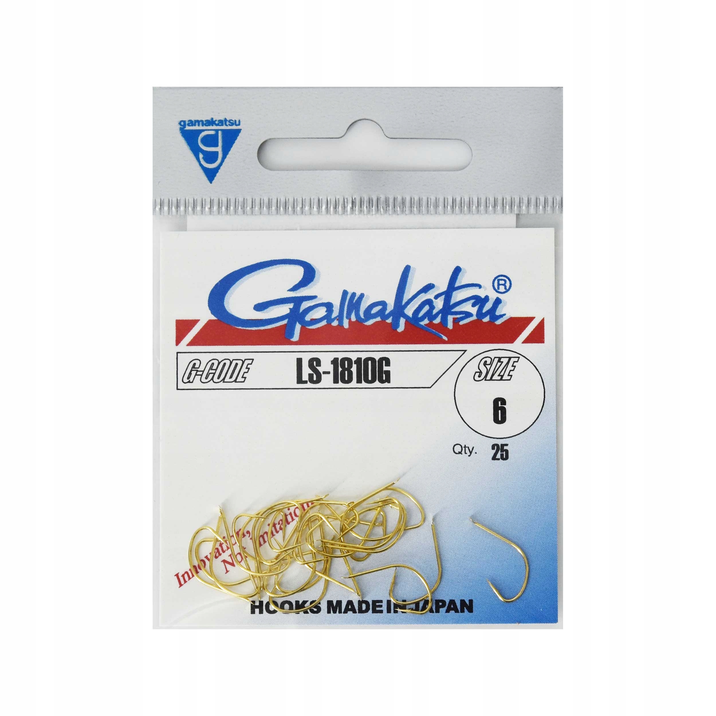 Haki feederowe samozacinające Gamakatsu1810G #6 gold 25szt.