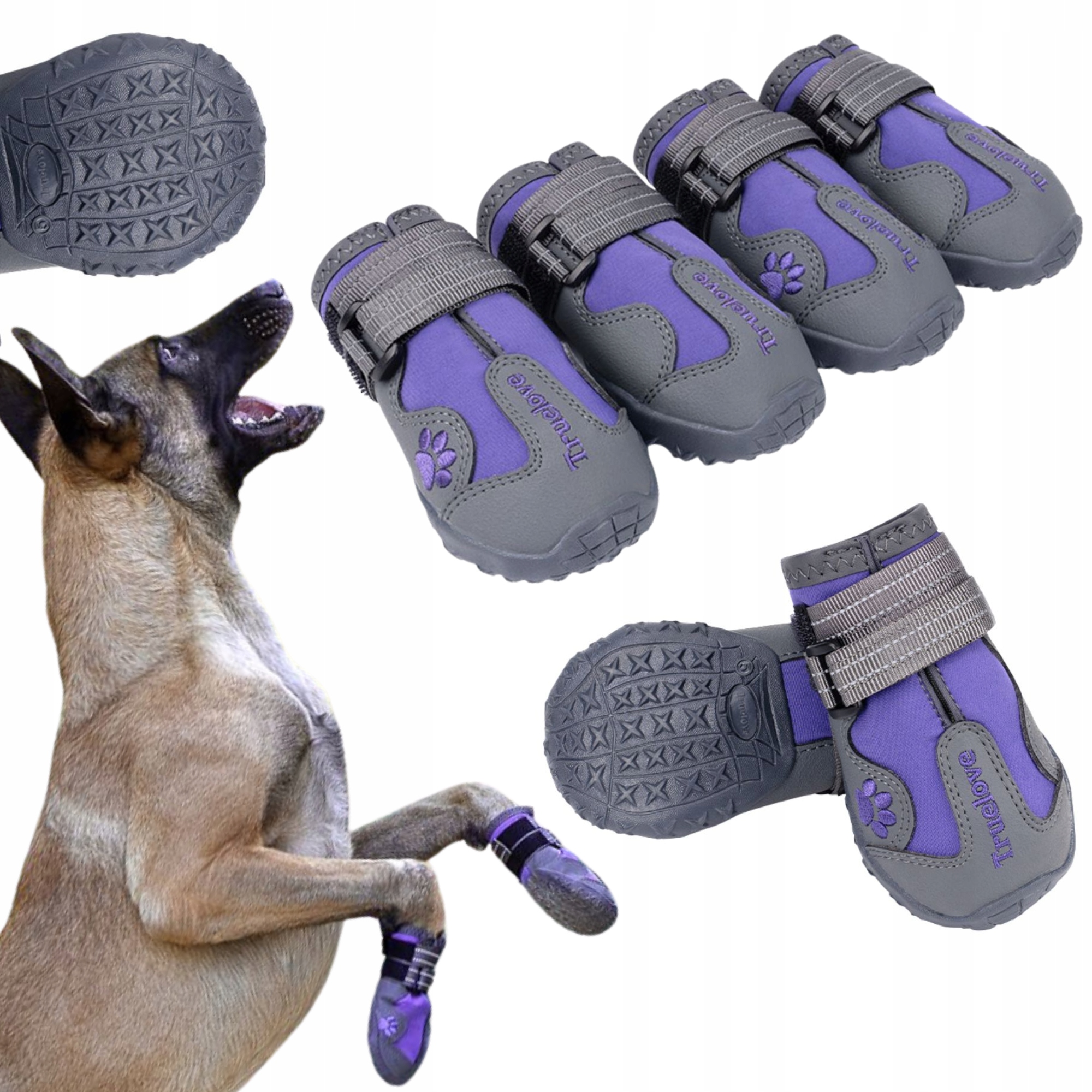 Levně Voděodolné Boty Pro Psa Truelove Travel 4KS Fialové 4(M) 5CM