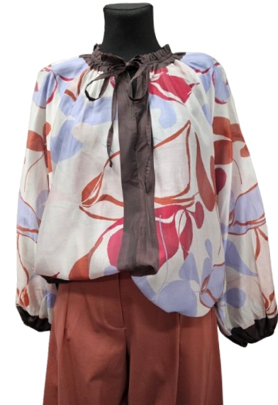 Elegantní, Lehká Halenka S Uměleckým Vzorem – Miho,s-lyocel Kolekce 2026