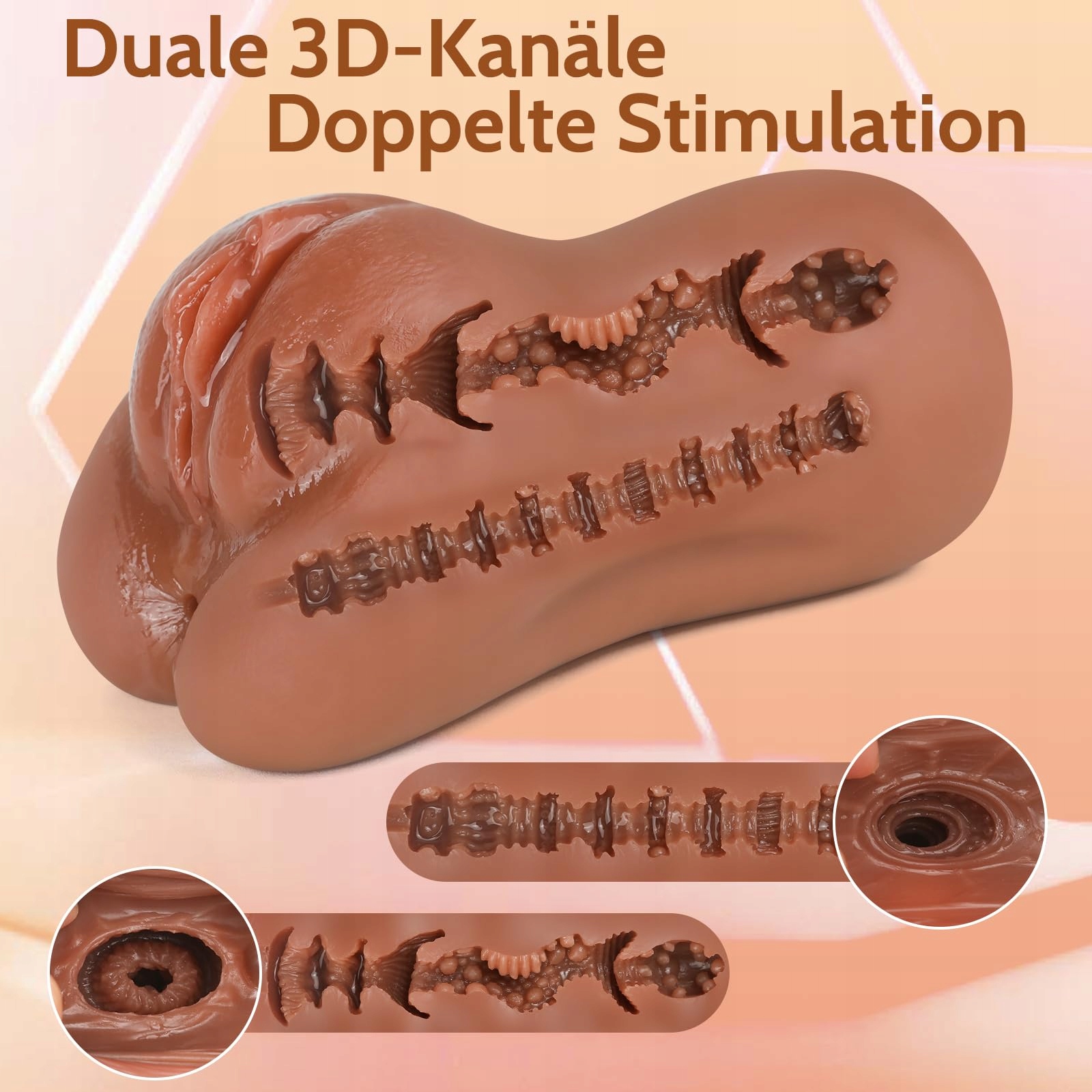 710G Realistische Masturbatoren - 3D Taschenmuschi für Männer — miniatura 3