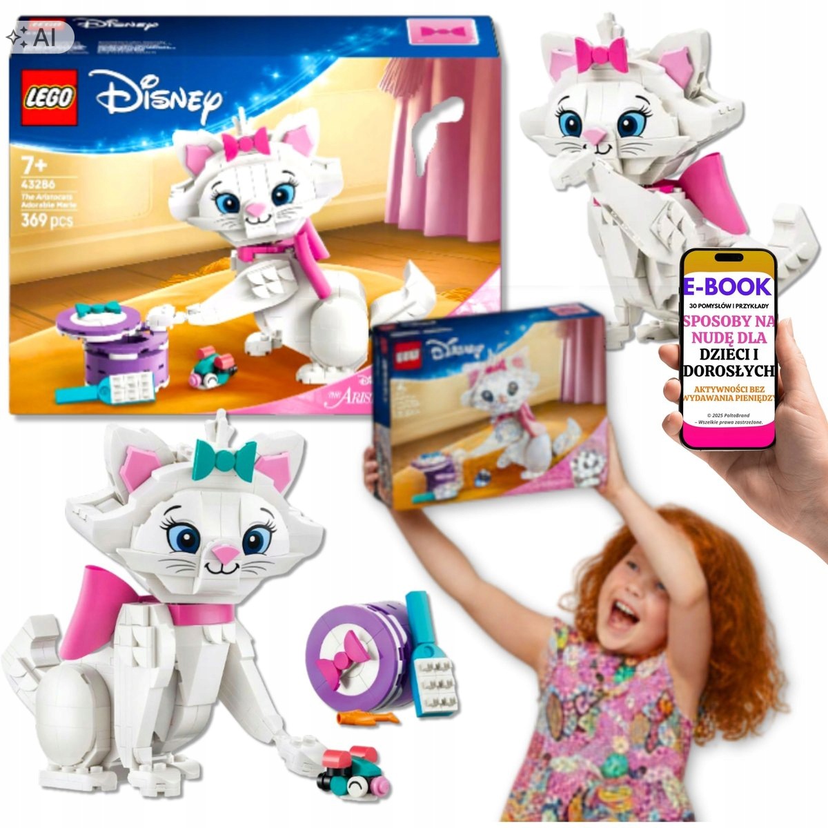 Lego Zwierzęta Disney Marie Biały Kot Figurka Dla Córki EBOOK-3