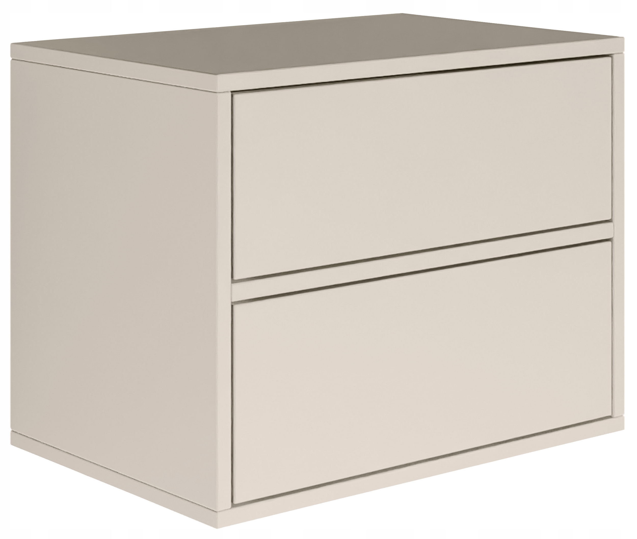 Noční stolek Framme závěsný se dvěma zásuvkami, 50 cm, kašmír