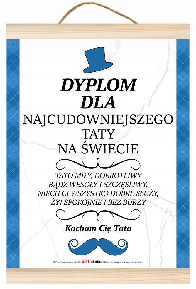 

Dyplom dla Najcudowniejszego Taty na Świecie
