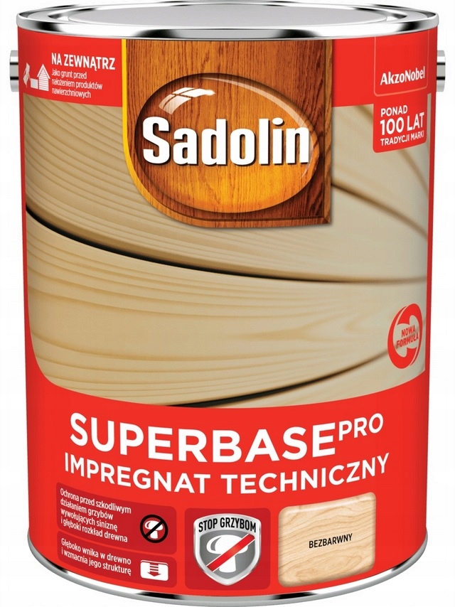 Sadolin Superbase Pro Impregnat Techniczny Do Drewna Bezbarwny 5L