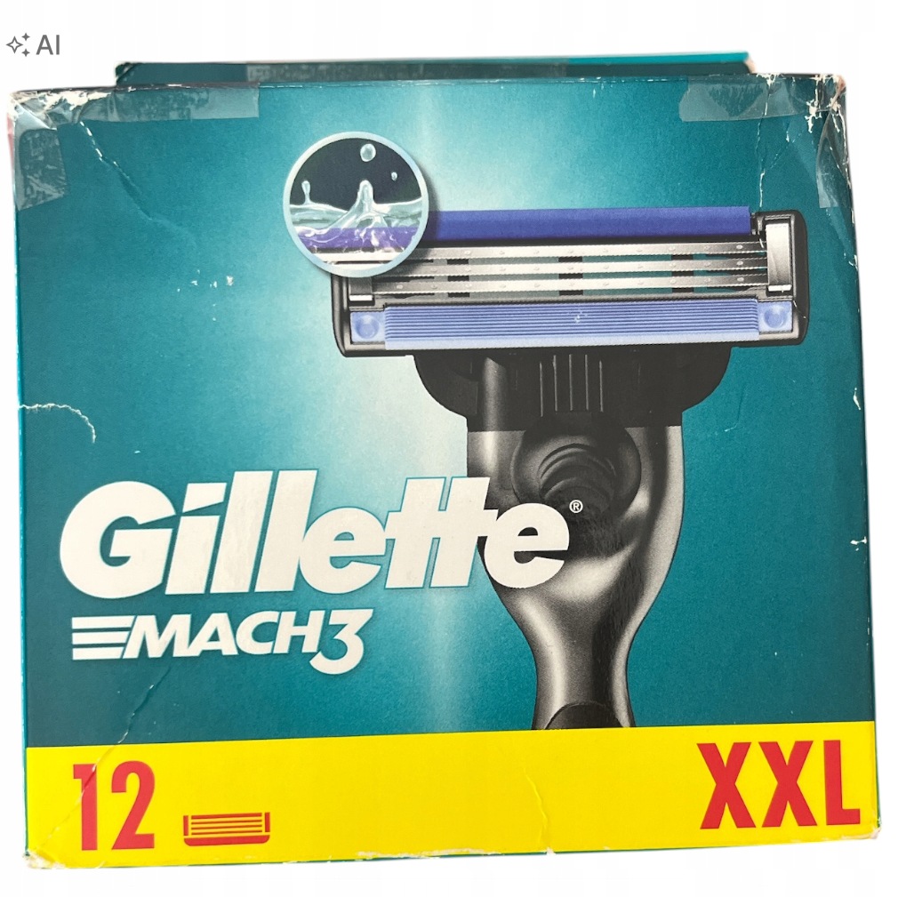Gillette Mach3 Náplně do holicího strojku 12 ks XXL defect