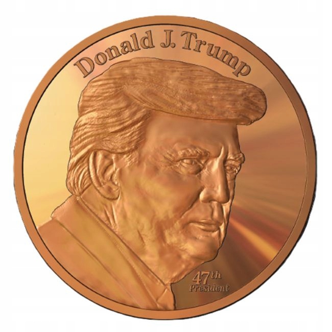 1 oz AVDP miedzi Trump 47th President próba 999 w kapslu