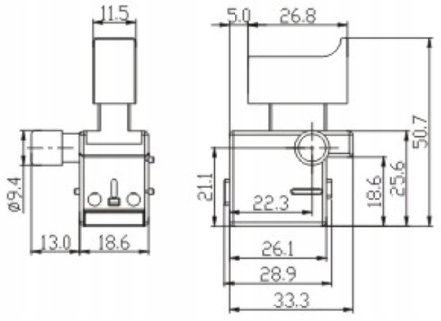 Wyłącznik do przecinarek, pił szablastych z blokka Rodzaj włącznik