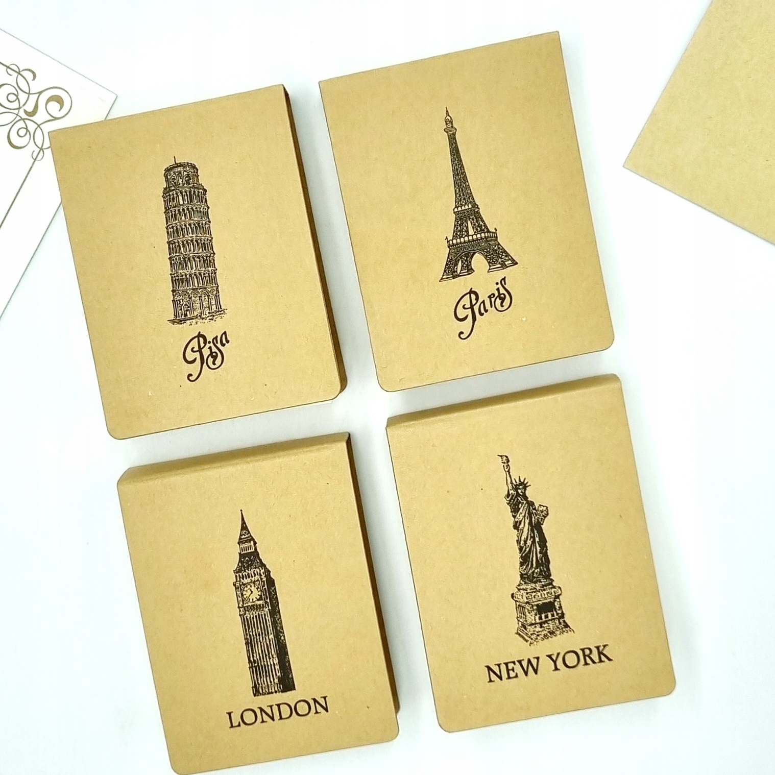 

Notes mini notesik Paris London New York Pisa 160k