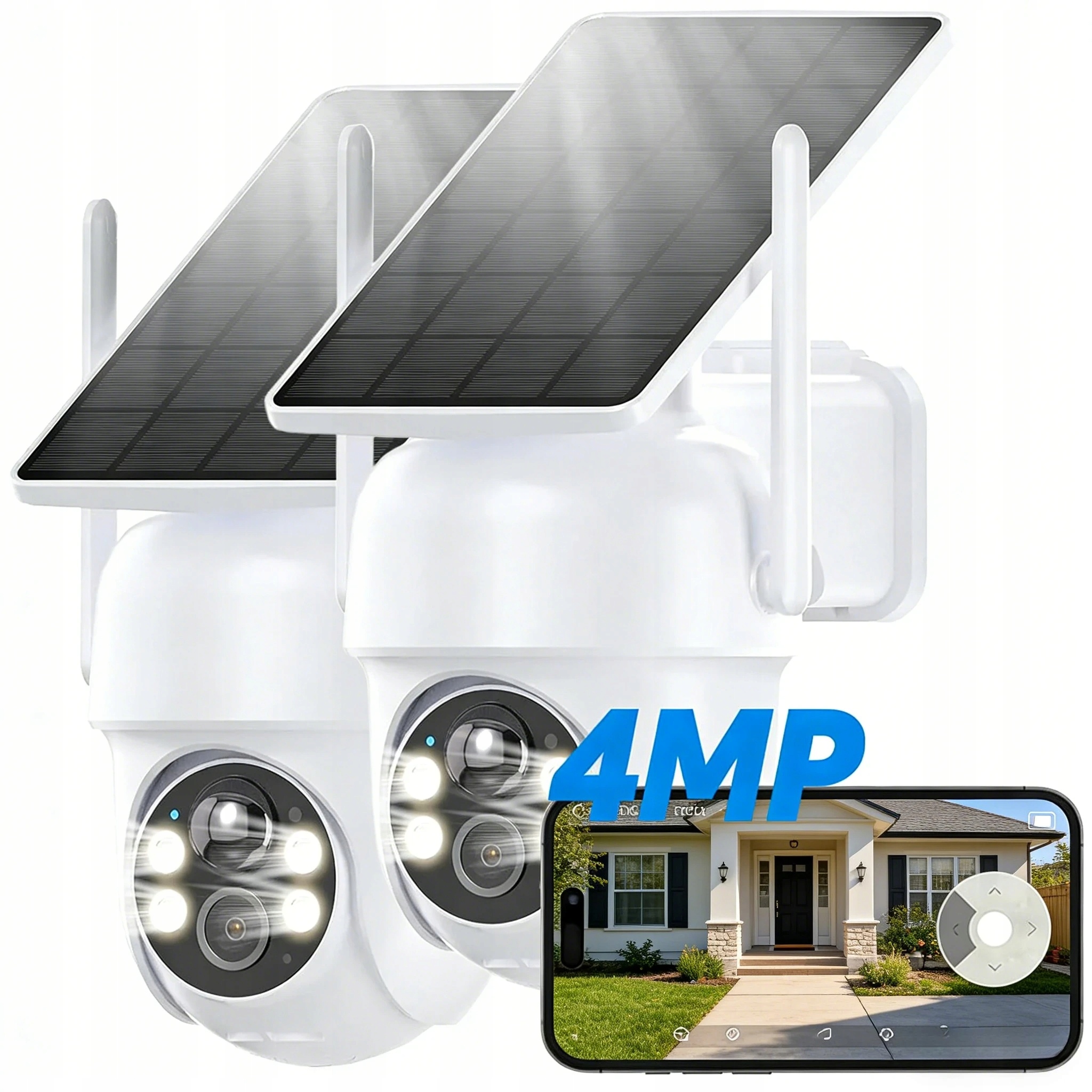 4MPX venkovní solární bezpečnostní kamera 360° Ptz s barevným nočním viděním