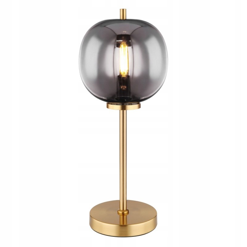 Stolová lampa Blacky I mosadzná z matného kovu a skla