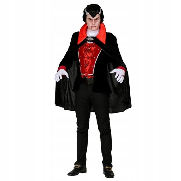 Kostým Upír Krev Temný Převlek Viktoriánský Upír Halloween M