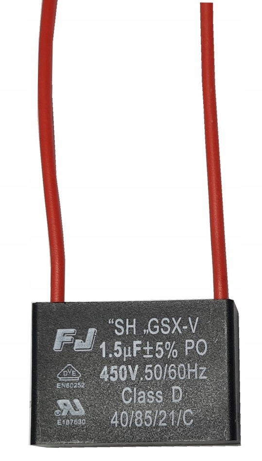 

Kondensator Rozruchowy Do Wentylatorów 1,5uF/450V