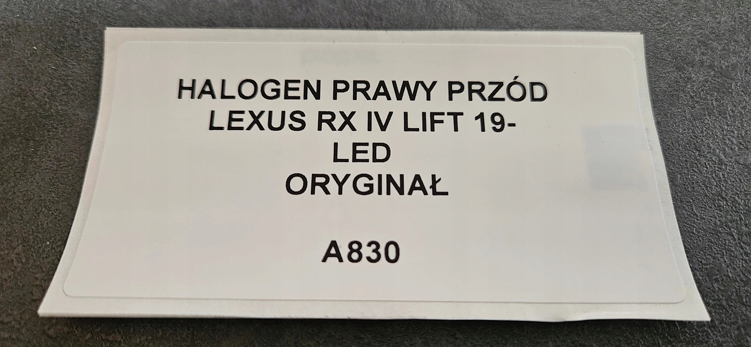 fog light right front LEXUS RX IV LIFT 19- LED