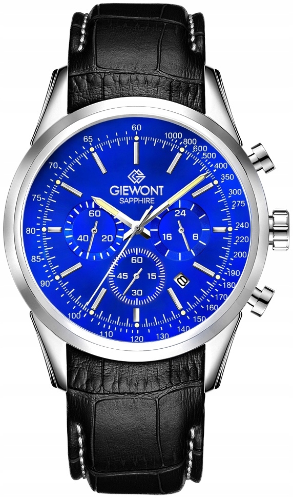 Pánské Hodinky Giewont Chronograph Sapphire Stříbrno-modré GW7650-A3