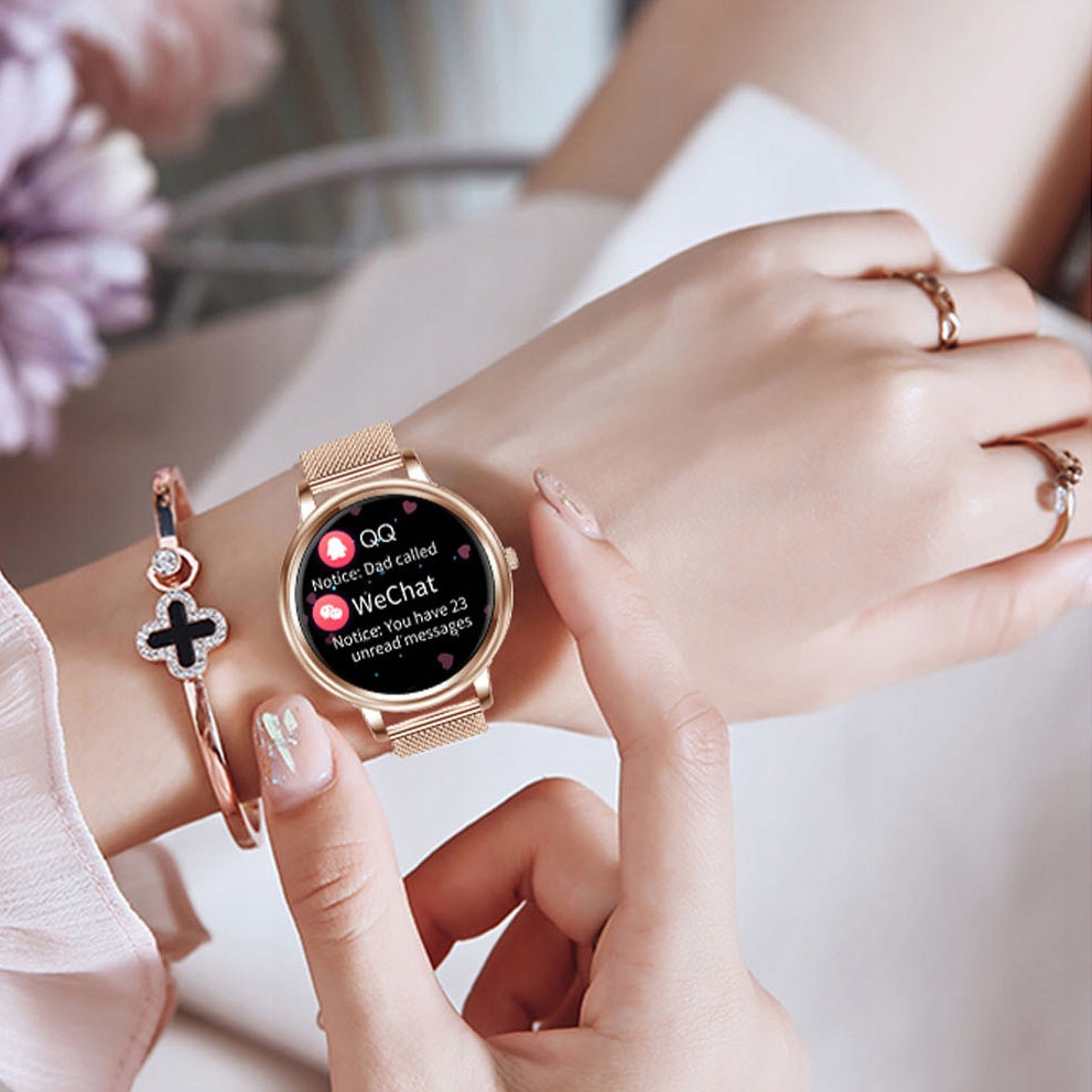 ZEGAREK DAMSKI SMARTWATCH WODOODPORNY MENU PL Złącza USB typ A