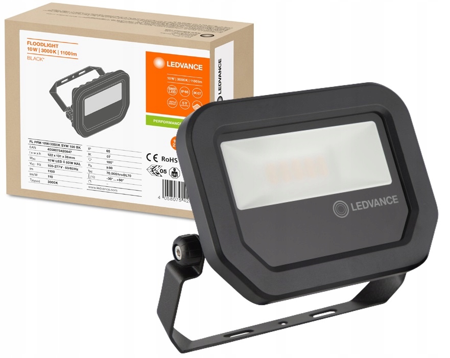 

Reflektor naświetlacz Led 10W 3000K czarna