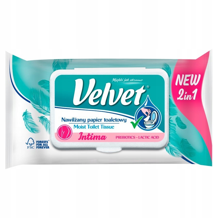 

Velvet Nawilżony papier toaletowy Intima 42szt