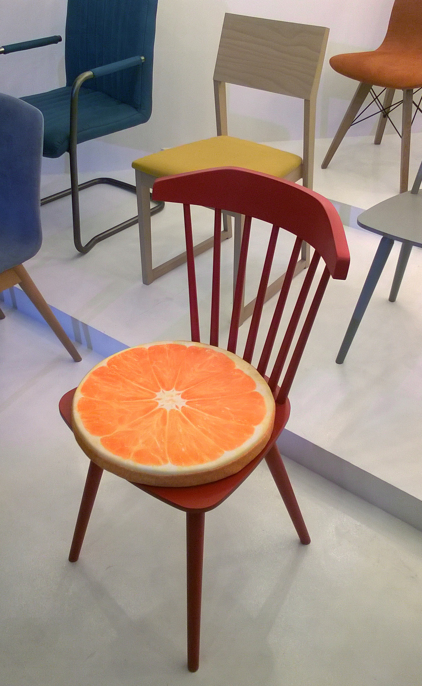 Poduszka RING na krzesło POMARAŃCZA Głębokość mebla 4 cm