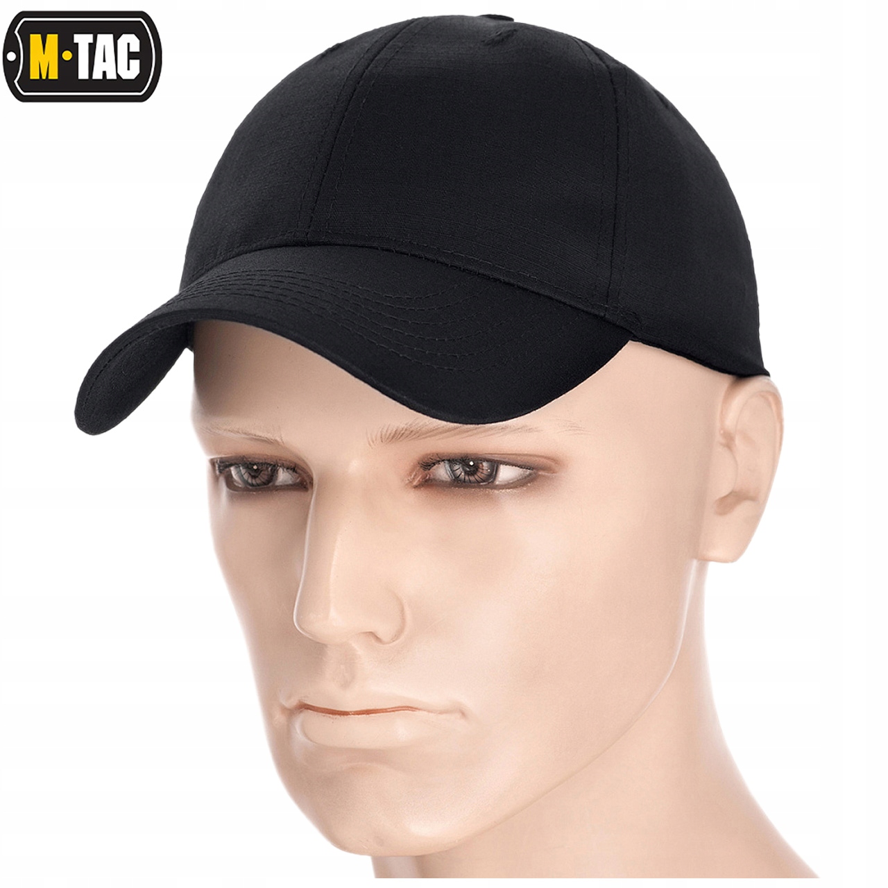 Czapka z Daszkiem Męska Bejsbolówka M-Tac Rip-Stop Wodoodporna Czarna L/XL Cechy z daszkiem