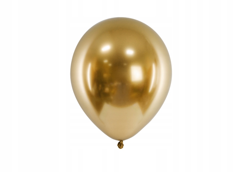 Balony chromowane złote 5 szt. gold walentynki