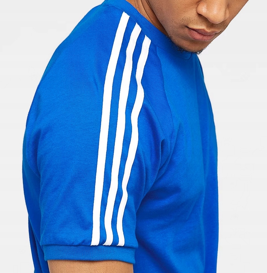 2959 KOSZULKA MĘSKA ADIDAS ORIGINALS T-SHIRT BAWEŁNIANA CALIFORNIA BLUE XL Dekolt okrągły