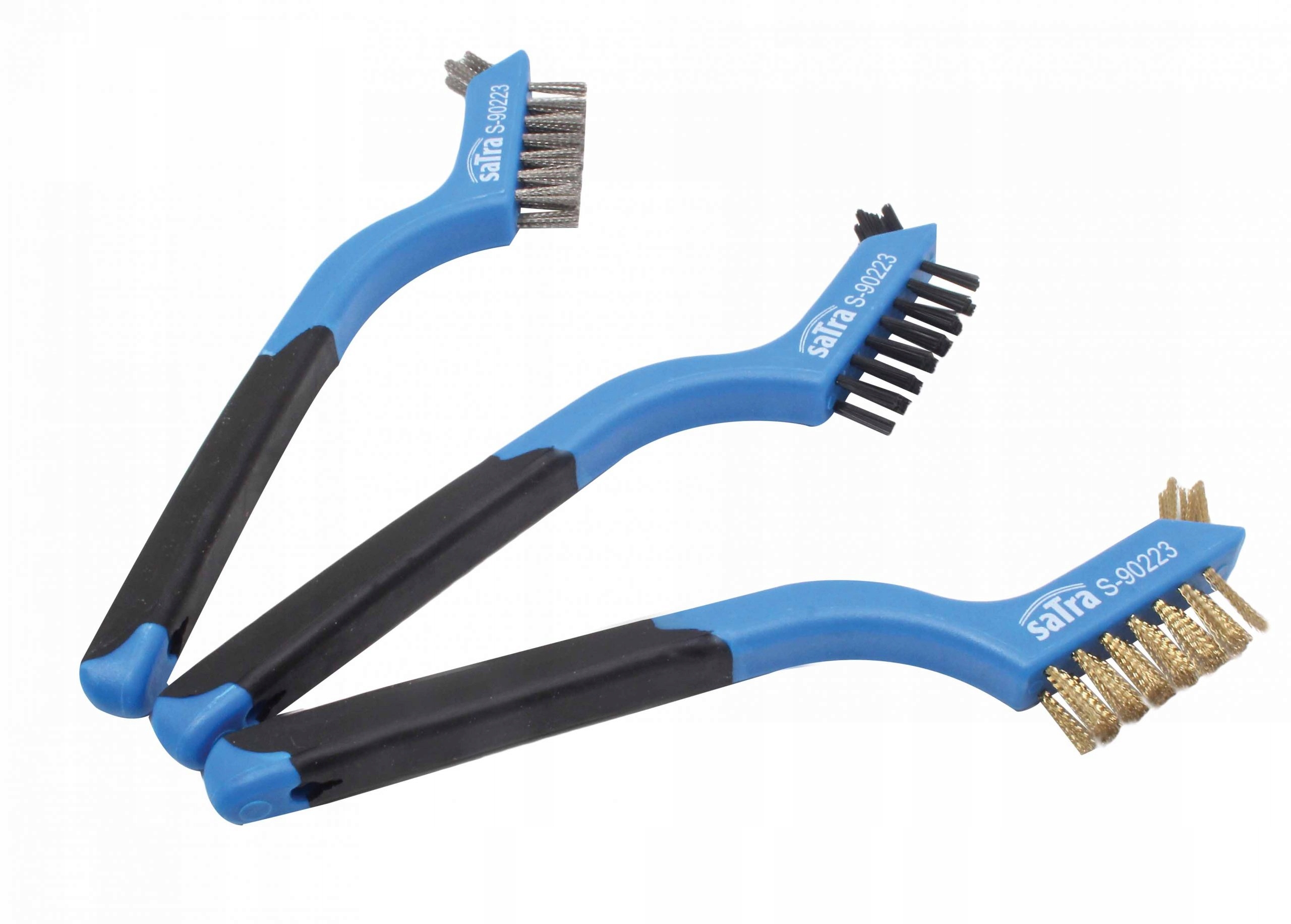 S-90223 Szczotki Zestaw 3 Szt Metal/mosiądz/nylon Satra