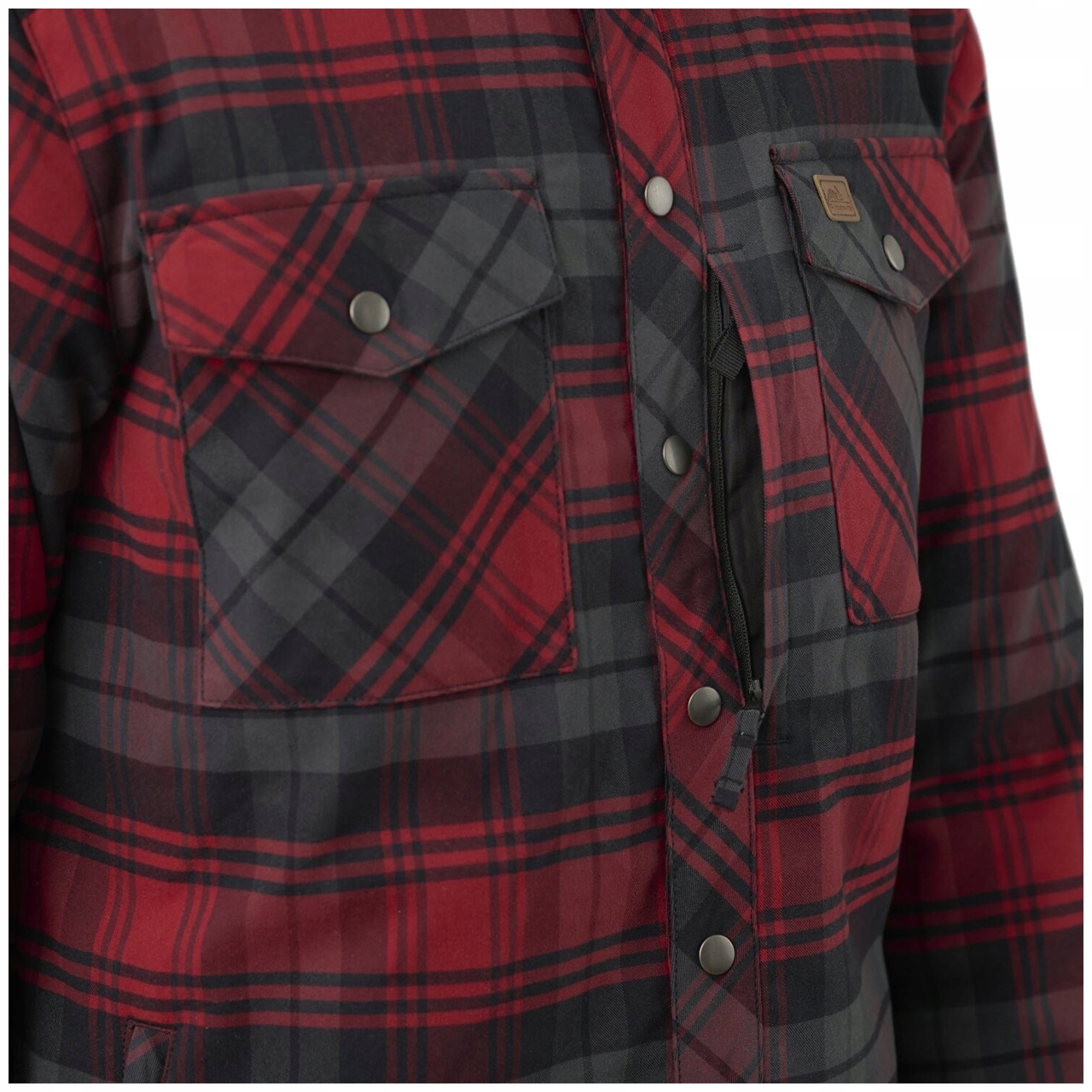 Koszula Męska w Kratę Kurtka Ocieplana WINTER WARDEN HELIKON Czerwona L Kolekcja Bushcraft Line