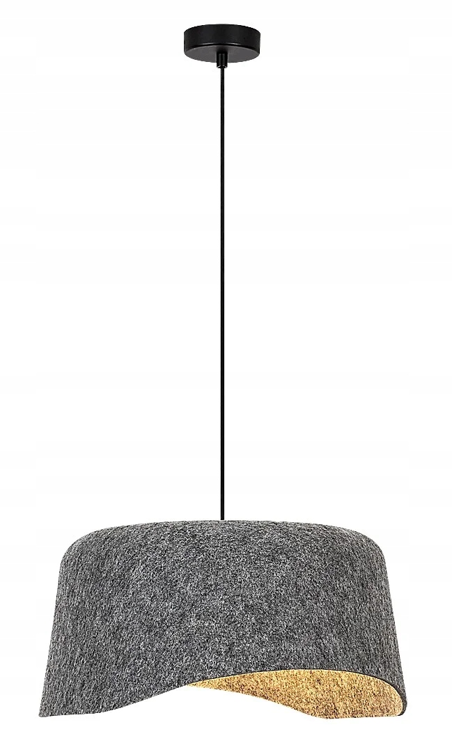 Závesná lampa Rabalux Farelia plstená 40 cm E27 šedo-čierna