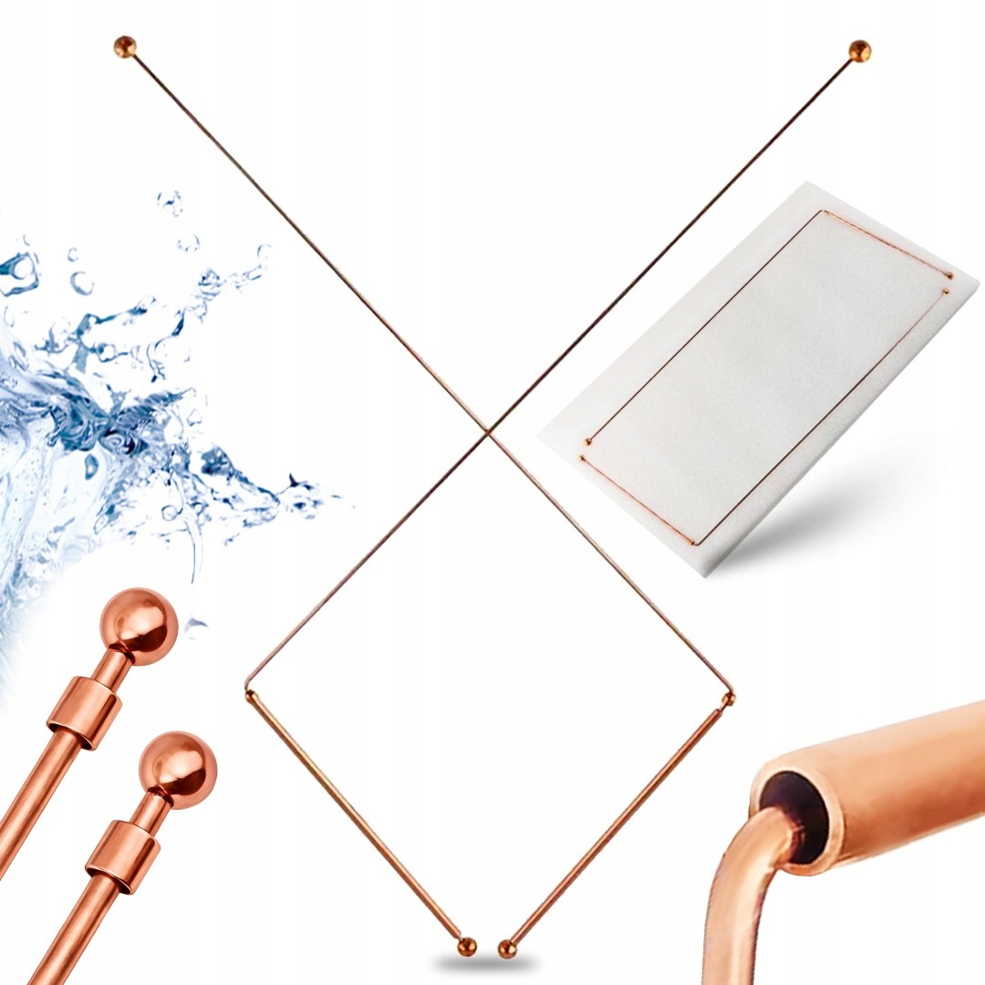 Różdżki Radiestezyjne Miedziane Profesjonalne Do Szukania Wody Zestaw 2 Szt