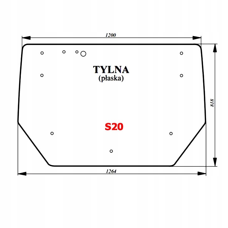 Szyba tylna Zetor Proxima / Forterra