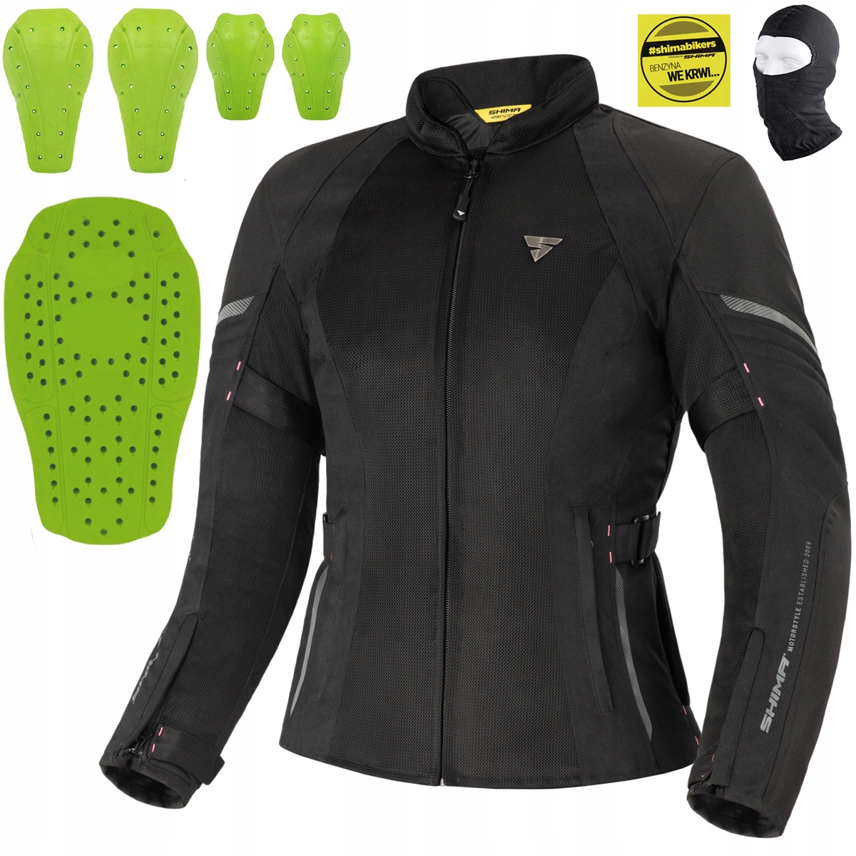 Motocyklová Bunda Shima Jet Black Dámska Vodotesná Bunda Darček