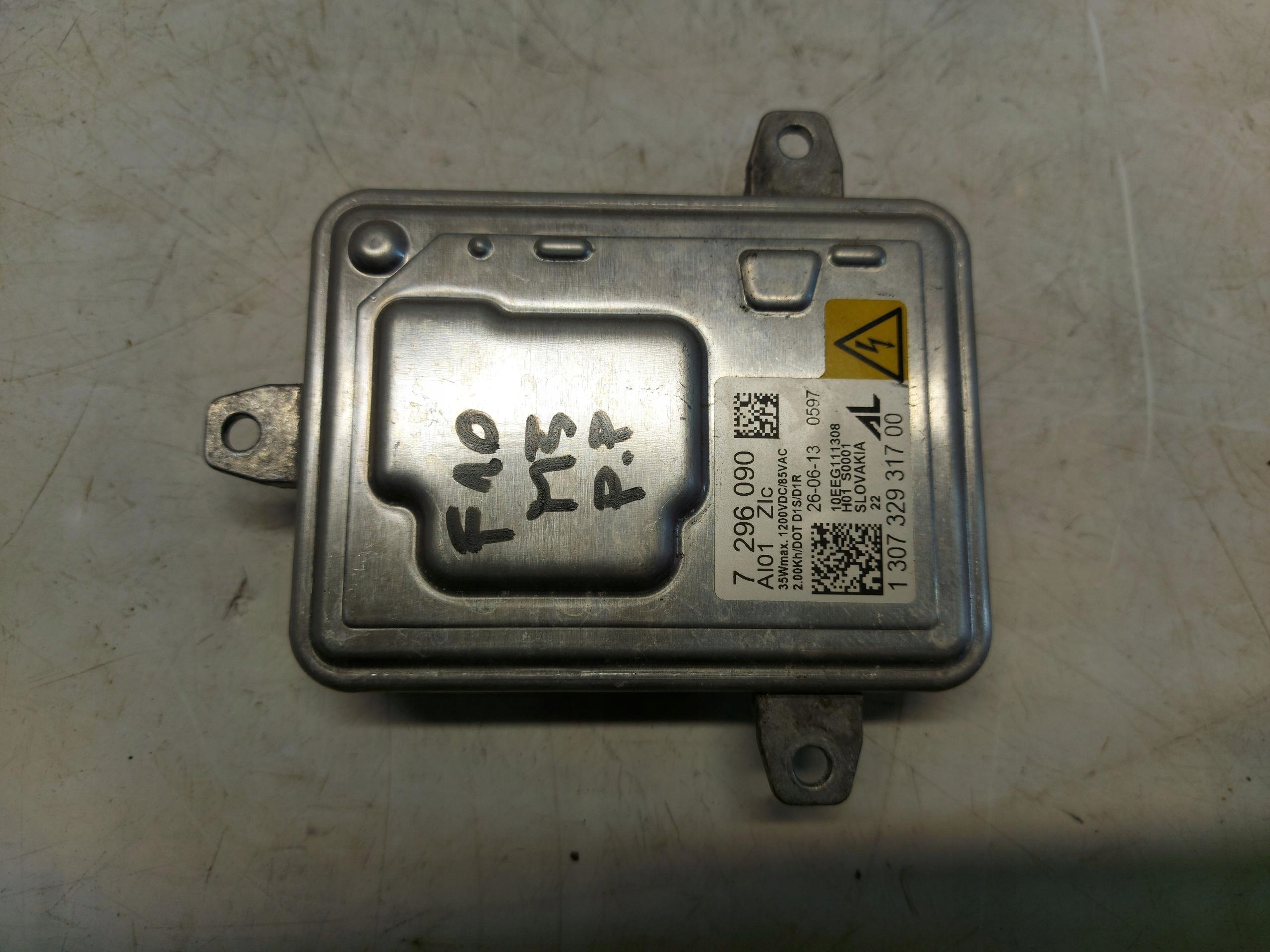 BMW F10 M5 M6, 2013 control unit module lights right right front 7296090