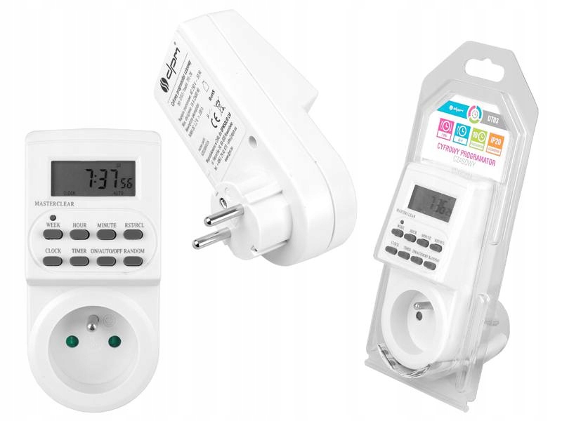 Elektroniczny Programator Czasowy Timer LCD PL U02 Marka Lexton