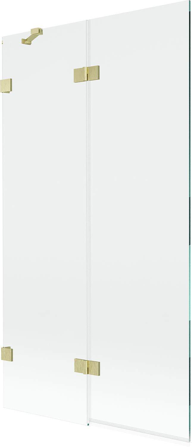 Mexen Lunar vanová zástěna 2-dílná levá 100 x 150 cm, transparentní, kartáč