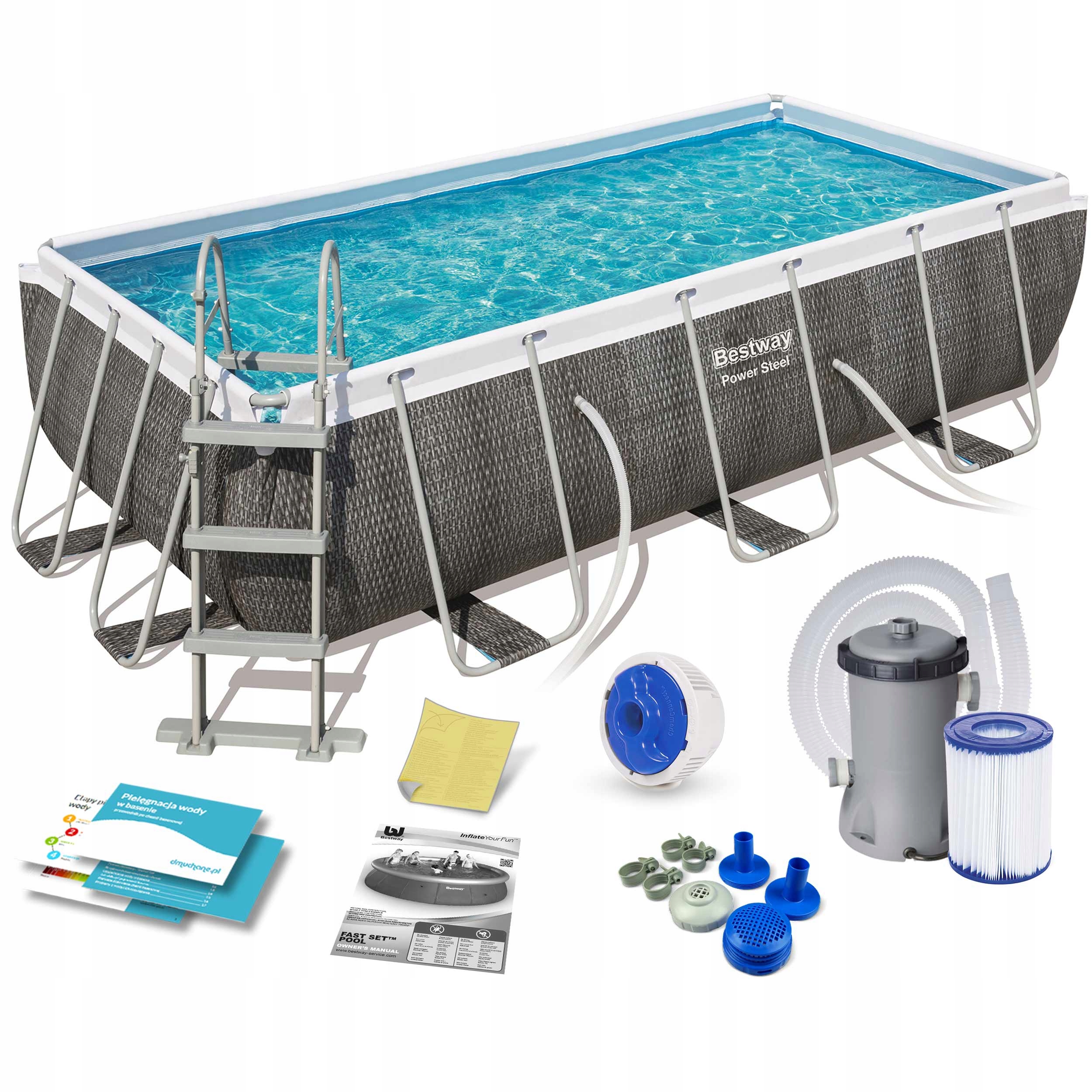 

Basen Ogrodowy Stelażowy 404x201x100 Bestway 11w1