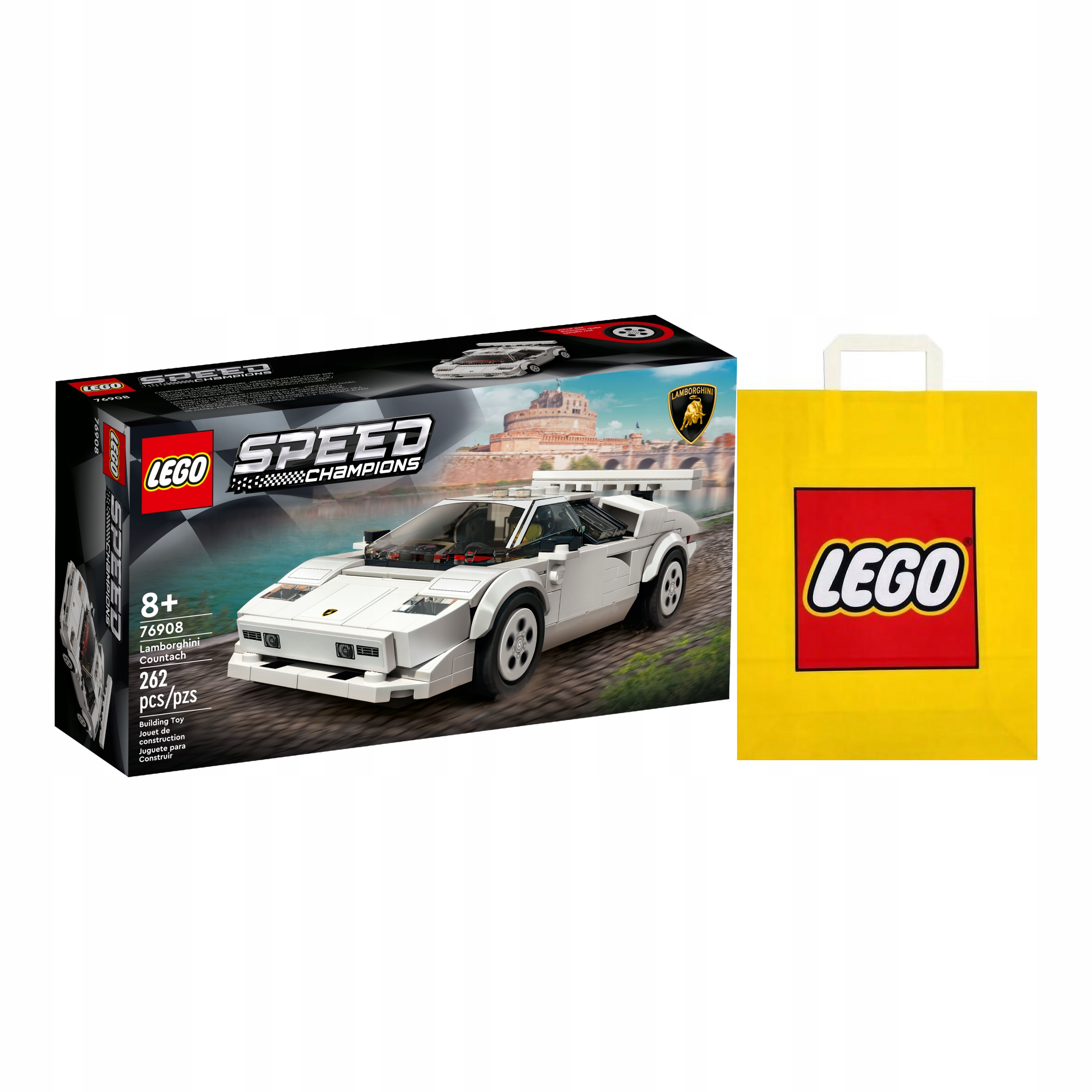 LEGO SPEED CHAMPIONS č.76908 - Lamborghini Countach + Darčeková taška LEGO