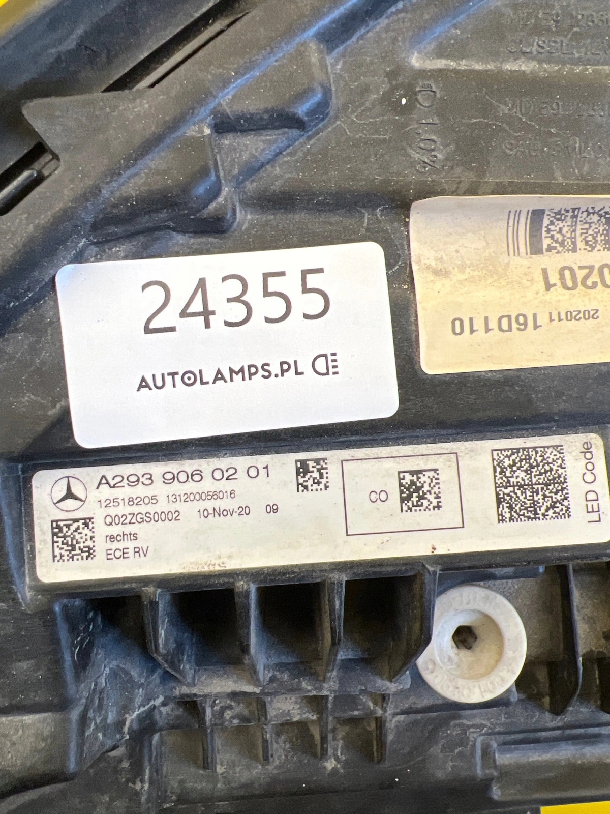 light right W293 Mercedes EQC 293 Full Led A2939060201