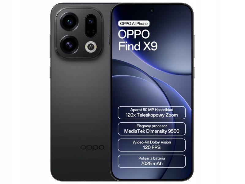 Smartfon Oppo Find X9 5G 12/512 6.59" 120Hz Czarny