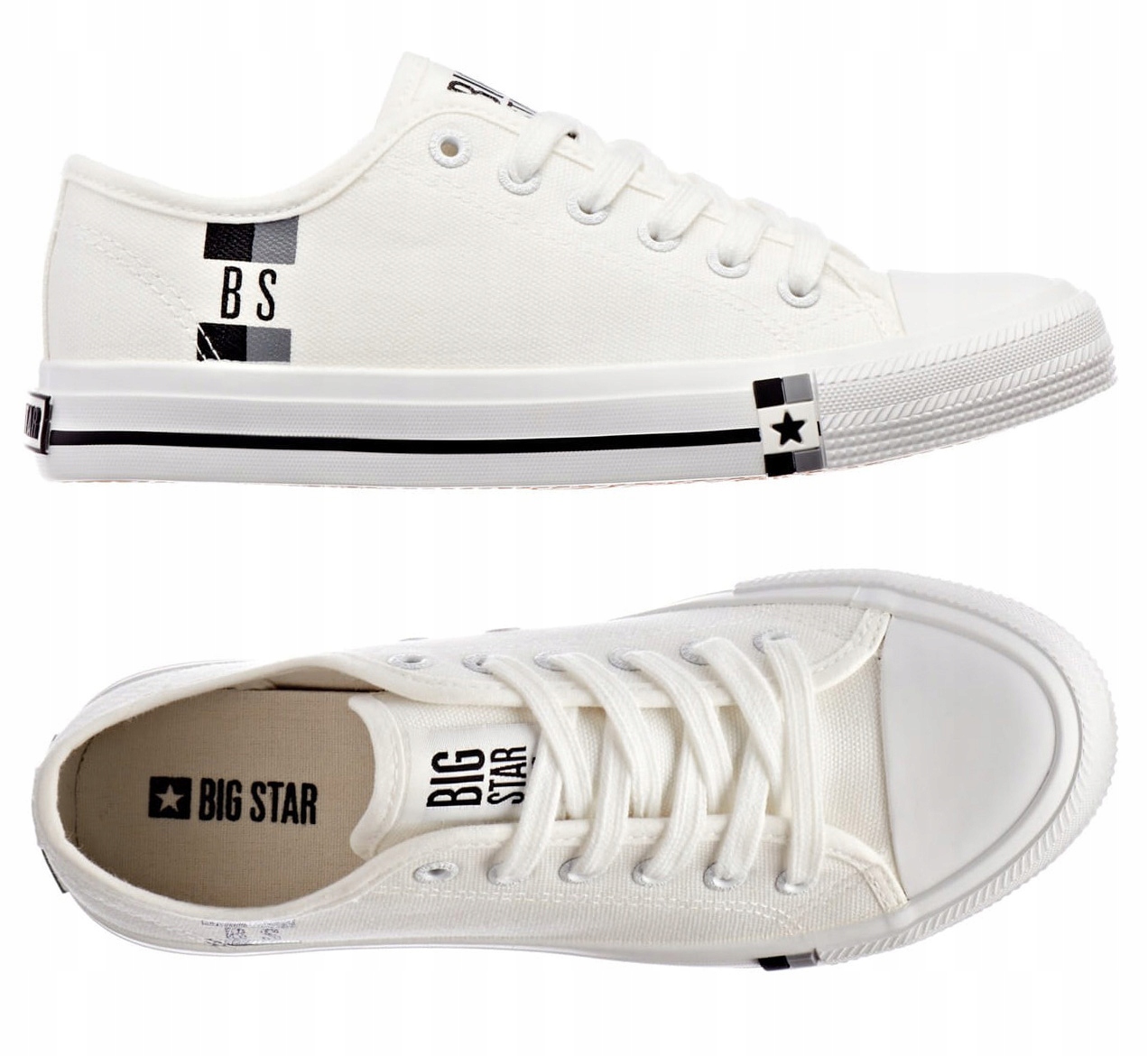 

Trampki damskie Big Star buty niskie Białe 41