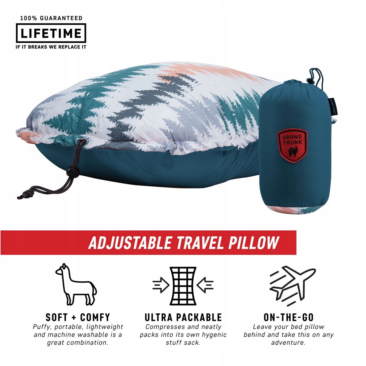 Poduszka Grand Trunk Adjustable Travel Pillow Peacock Green