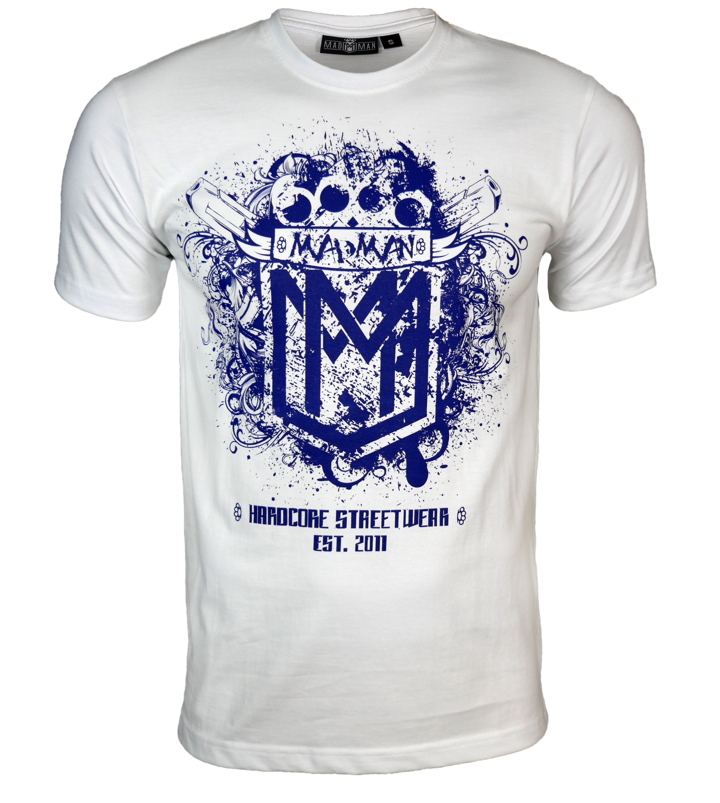 

Koszulka męska klasyczna biała, basic Madman
