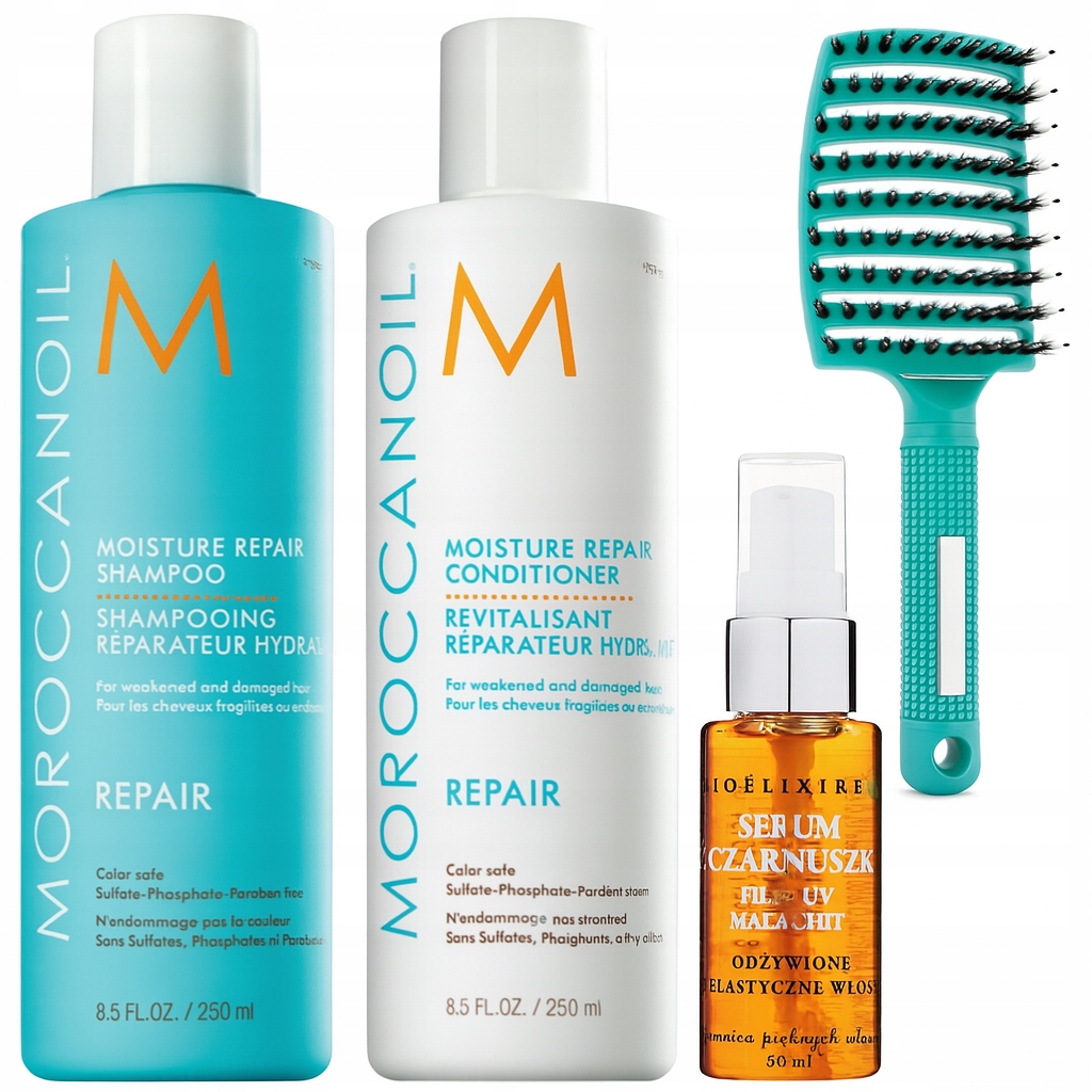 Moroccanoil Repair Regenerační sada 2x250 ml Dárek Kartáč a sérum